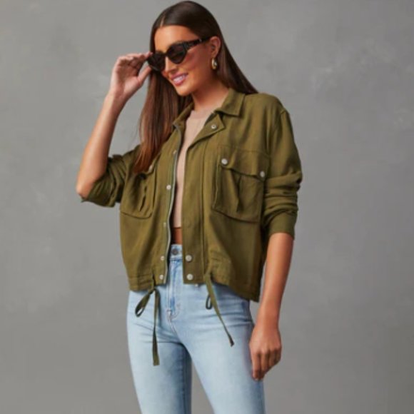 NEW VICI Capone Military Utility Jacket Coat SZ SMALL Olive Green SOLD OUT - Picture 1 of 4